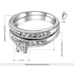 BELLEN Crystal Encrusted Cubic Zirconia Platinum Ring